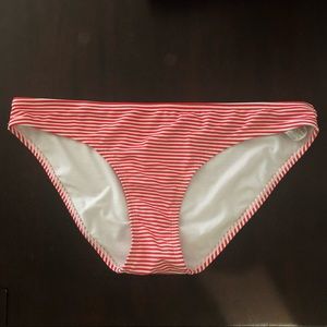 Aerie red and white striped swim bottoms